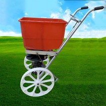 회전 시비기 수동 비료 살포기 농업용 퇴비 손수레, 흰바퀴