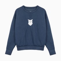 메종마르지엘라 (당일) 23SS 메종 마르지엘라 스티치 애니멀 로고 블루 여성 맨투맨 S31GU0028 S23396 470