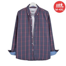 화이트빌딩 남자 데일리 슬림핏 체크 남방 빅사이즈 긴팔셔츠