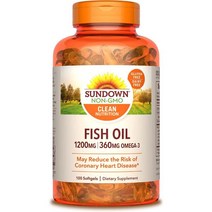 Sundown Fish Oil Extra 1200 mg 100 Softgels (Packaging May Vary), 100개(1팩)
