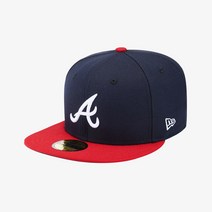 [국내정식매장] 뉴에라 모자 MLB 어센틱 애틀랜타 브레이브스 홈 네이비 스칼렛 70361069