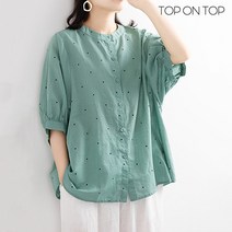 백포인트 도트 블라우스 TP2214051