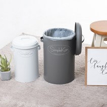 심플캔 종량제 휴지통 20L, 그레이, 1개