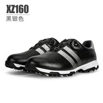 오래보아 골프 신발 남성 신발 회전 끈 캐주얼 스포츠 신발 골프 라이트 비 스파이크, 40, XZ160 -블랙 실버