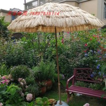 파라솔 지푸라기 라탄 초가 밀짚 야자수 볏짚 옥상 비치 동남아 테라스, 1.4M 우드 +우드 컬러 트라이앵글+워터백