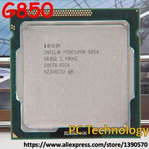 리퍼 CPU 오리지널 인텔 펜티엄 G850 CPU 2.9GHz 3M LGA1155 65W 데스크탑 듀얼 코어 1 일 이내, 한개옵션0