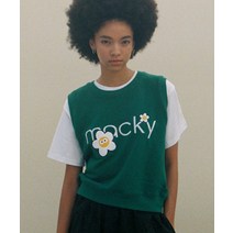 MACKY 키치 부클 베스트 그린 Kitsch bookle vest green 145756