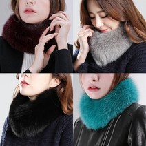 유벤투스 여성용 사가폭스 퍼 자석 목도리