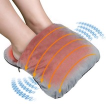 히팅패드 발열파티션 책상밑난로 usb 이동식 빨 피트 워머 진동 난방 매트 발 마사지 경련을위한 난방 3 블록 플란넬 피트 워머, 처럼