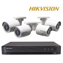 하이크비젼 FULL-HD CCTV4채널 세트 카메라4대 + 1테라 장착한 녹화기 1대 + 기본10m 전원영상케이블 4개 구성, 실외2+실내2, 20미터X4개