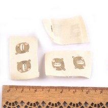 라벨제작 면 의류 스티커 직조 프린터 옷 용지 혼합 동물 프린트 코튼 우븐 라벨 DIY 바느질 액세서리 패브릭 신발 가방 태그 50 개 c2244, 7.6