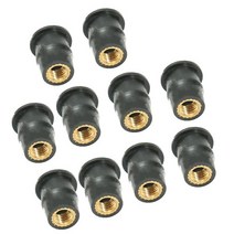 캡 머리접시 너트 볼트 10/20pcs M5 M6 5/6mm 미터 고무 너트 윈드 혼다 용 스즈키 오토바이 오프로드, 10PCS