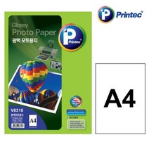 포토용지 V6310 광택 A4 20매 프린텍, 본상품, 본상품