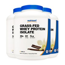그래스 페드 웨이 프로틴 아이솔레이트 5lb 바닐라맛 3병, 단품, 단품