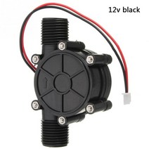 5V/12V DC10W 물 흐름 펌프 미니 수력 발전기 터빈 흐름 유압 변환 에너지 변환을 위한 소형 수력 발전기, 02 12V Black