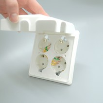 다온조명 진흥V 방우콘센트 4구 욕실 주방 커버, 단품