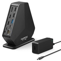 USB C 도킹 스테이션 3 모니터 전원 공급 장치 포함 윈도우 및 맥북용 4URPC 노트북 듀얼 HDMI 2개 DP 포트 6개 기가비트 이더넷 오디오가 있는 범용 USA 미국