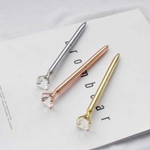 보석 볼펜 2종 다이아몬드 진주 볼펜 특이한 판촉물 답례품, 다이아몬드-실버