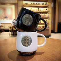 스타벅스 머그컵 황동 2+1 (총3p), 네이비, 네이비, 화이트