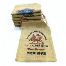 커피포대 커피 마대 카페 인테리어 소품 팩 원두세트 황마포대 5kg 라지 굵은마포대, 03 43x33x1cm, 22 【반 파운드】시다모 라이언 킹