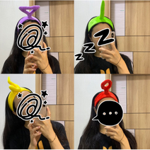 텔레토비 세안밴드 헤어밴드 머리띠, 보라, 1개