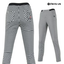 골피아 페라어스 여성 베리이지 체크 밴드골프바지 APYE8220..., 선택:큰체크:77