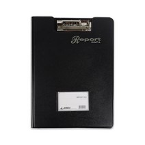 플러스샵 레포트 화일 A4 덮개형 블랙 PP