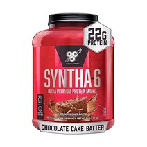 BSN SYNTHA 6 유청 단백질 분말 미셀라 카세인 우유 분리 초콜릿 땅콩 버터 28인분(포장은 다를 수 있음), 초콜릿 케이크 반죽, 48인분 (1팩), 1개