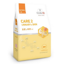 네츄럴랩 케어2 요로&피부 유기농 70% 고양이 기능성 건식사료, 2kg, 2개
