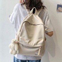 곰돌이 키링포함 귀여운 캐주얼 학생 백팩 책가방