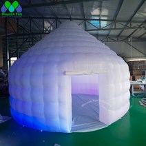 투명 돔형텐트 돔텐트 5m16ft 쿨 더블 레이어 풍선 몽골 유르트 화이트 돔 버블 텐트 Led 조명 에스키모 이글루 하우스 야외 파티, [01] 4m13ftDia, 01 4m13ftDia