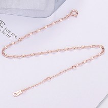 다왕 fZBG001 로즈골드 나뭇잎 꼬임 실사슬 14k도금 실버925 팔찌