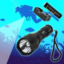 원동쓰 CREE L2 1200루멘 LED 충전식 완전 방수 후레쉬 수중랜턴 손전등, 1개