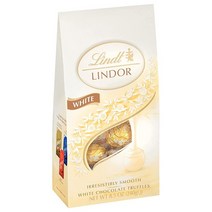 Lindt LINDOR 화이트 초콜릿 트러플 화이트 초콜릿 캔디 부드럽고 녹는 트러플 센터 선물용으로 좋음 241g(8.5온스) 백 (6팩) 린트, 51 oz