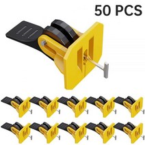 수동비닐피복기 수동비닐멀칭기 비닐피복기 50 Pcs 플라스틱 타일 레벨러 레벨 웨지 스페이서 바닥재 벽 레벨링 시스템 로케이터, 50PCS