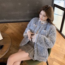 프린스타 Lucyever-새로운 올 매치 양모 루즈핏 모피 코트 및 재킷 여성용 한국 스타일 패션 스트리트웨