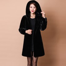 모피코트 밍크 자켓 명품 폭스 퍼 코트 인조 케이프 겨울 밍크 코트 어머니의 착용 중간 길이 밍크 모피 고급 중년 여성 모피 코트