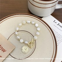 향의 담수진주 팔찌 레드북 선물 소품 고급스러운 느낌의 심플 팔찌