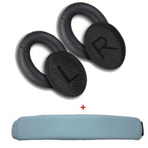 BOSE QC5 용 쿠션 이어 머프 이어패드콰이어트컴트 5 &amp ii 헤드폰용헤드밴, gray and black