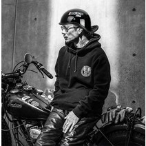 오토바이 스냅백 헬멧 야구모자 반모 3C 인증 레트로 헬멧, 매트 블랙