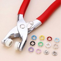 가시도트 펀칭기와 똑딱이 Silver 단추 100P 세트 일반형, 펀칭기+단추100p