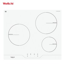 웰치 3구 빌트인 인덕션 화이트 전기레인지 매립형 탁상용 가정용 식탁 원룸 빌라 신축 WEI-T3400 i
