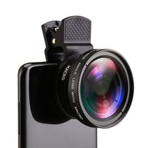휴대폰렌즈 망원렌즈 카메라 femperna 37mm 0.45x 49uv 슈퍼 와이드 앵글 + 매크로 2-in-1 휴대 전화 for iphone 6s 7 xiaomi 더 많은, 검은색, 검은색