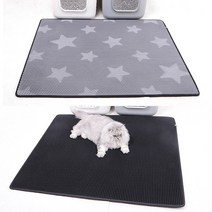 고양이매트 사막화방지 고양이 모래매트, 그레이별패턴