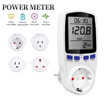 전기 측정 공구 110V 디지털 전력 에너지 킬로와트 플러그 220V 소비 EU 계량기 전력계 AC, 02=UKPLUG