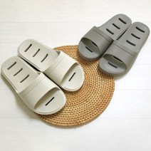 JUVO 납짝 욕실화 거실 겸용 야외 실내화 국내제작 2개, 샌드베이지+그레이