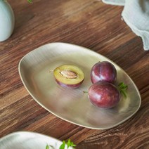 광명유기 방짜 타원접시, 1개