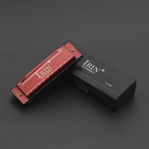 10 홀 온음계 블루스 트레몰로 하모니카 입 오르간 케이스 포함, 02 Red