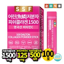 순수식품 500달톤 어린 저분자 피쉬 콜라겐 1500MG 실속형 1박스(100포) 분말 스틱 비타민C, 선택완료