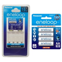 파나소닉 니켈수소 배터리 에네루프 AA 4알 (1팩) + 완속 BQ-CC51 충전기 셋트 / 에네루프 AAA 4알 (1팩) + 완속 BQ-CC51 충전기 셋트, 완속충전기BQ-CC51+에네루프AA(4알)